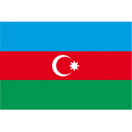 bandiera dell'Azerbaigian consiste di tre bande orizzontali di uguali dimensioni