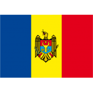 La bandiera della Moldavia adottata il 6 Novembre 1990
