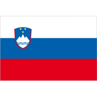 La bandiera della Slovenia adottata il 25 Giugno 1991