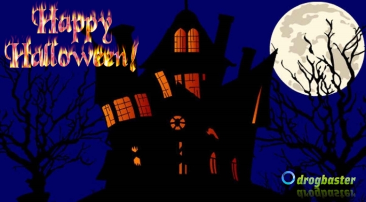 happy halloween covers per facebook con castello oscuro