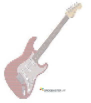 immagine di una chitarra musicale convertita in Ascii