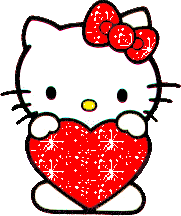 gif animata Hello Kitty con cuore