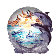 globo glitter con delfini