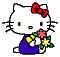 hello kitty con i fiori