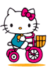 hello kitty in bici