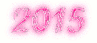 2015 scritta color rosa