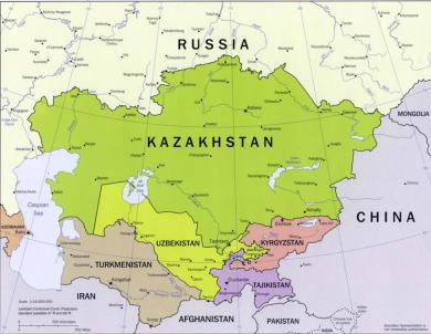 mappa Asia Centrale