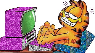 Immagine di Garfield gioca al computer