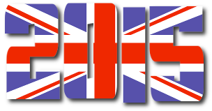 scritta 2015 formato bandiera Inghilterra