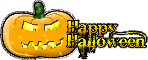 Gif animate glitterate scritta happy halloween