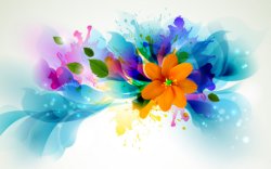 fiori colorati in 3d