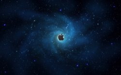 sfondo tridimensionale con simbolo apple