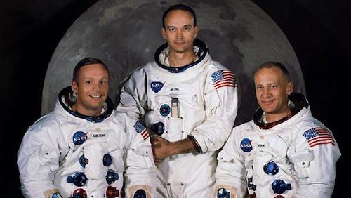 equipaggio Apollo 11: Neil Armstrong, Michael Collins e Edwin Aldrin