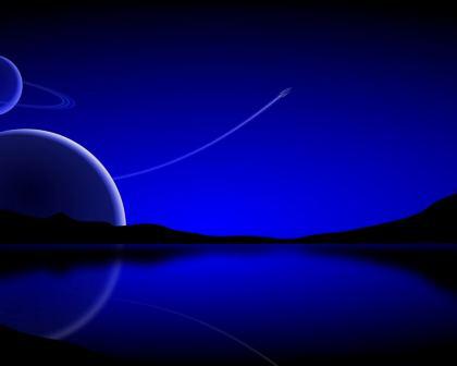 Sfondo spaziale color Luna Blue