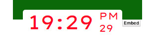 orologio HTML5 con i colori della bandiera Italiana