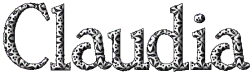 scritta glitter claudia