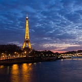 Parigi Francia notte foto della Torre Eiffel