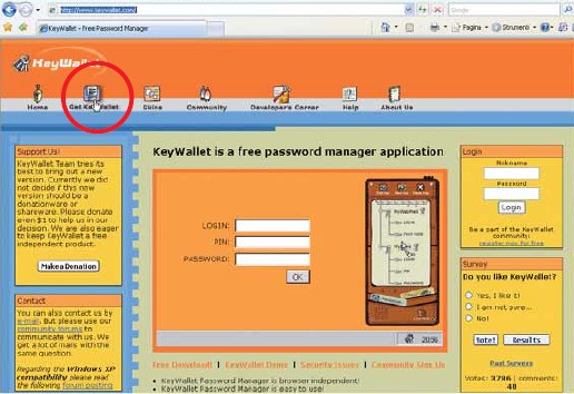 KeyWallet: programma per gestire le password