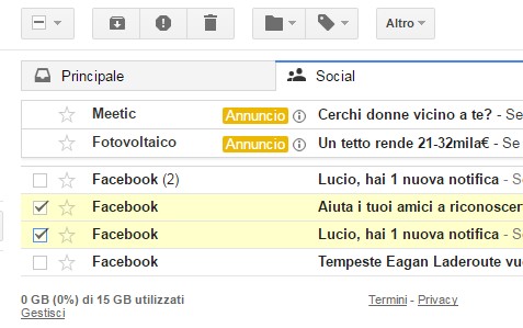 gestione email