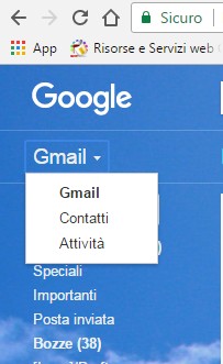 gmail contatti attività