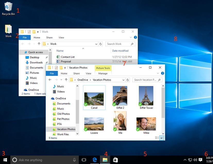 schermata desktop windows 10