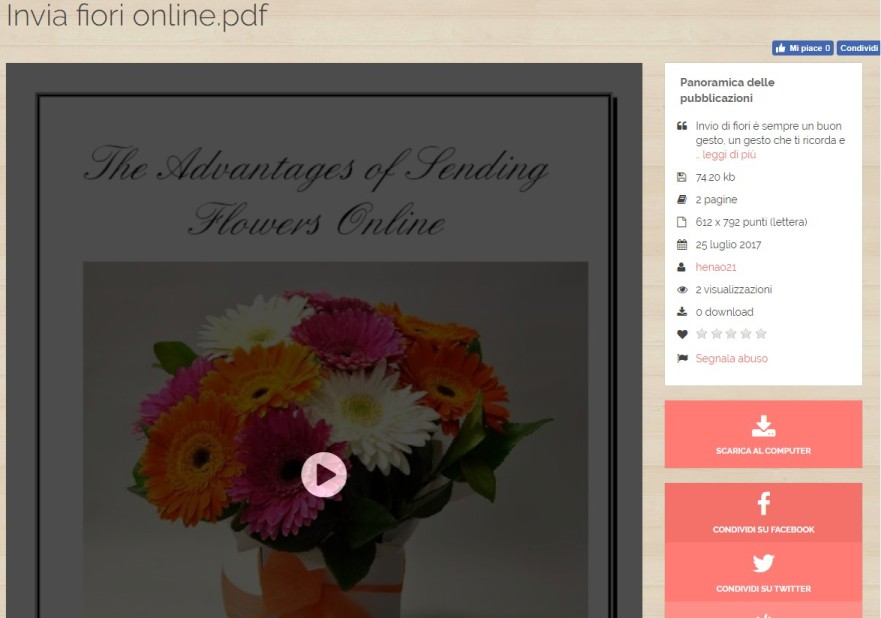 schermata pdf invia fiori