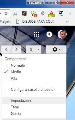 impostazioni gmail personalizza
