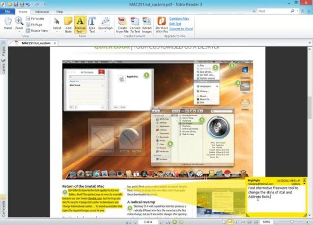 nitro reader lettore e visualizzatore di PDF