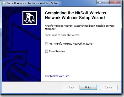 Run NirSoft Wireless Network Watcher
