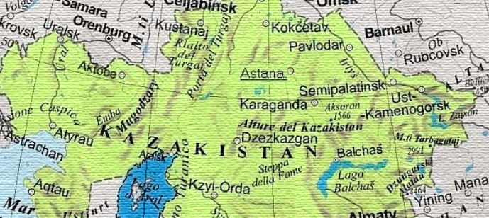 cartina geografica Astana Kazakistan