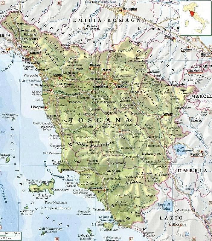 cartina politica toscana